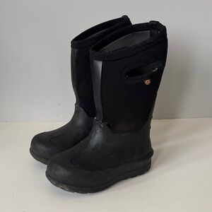 Bogs Kids Waterproof Winter Boots Black Youth Size 11 | Outdoor Snow Rain Boots